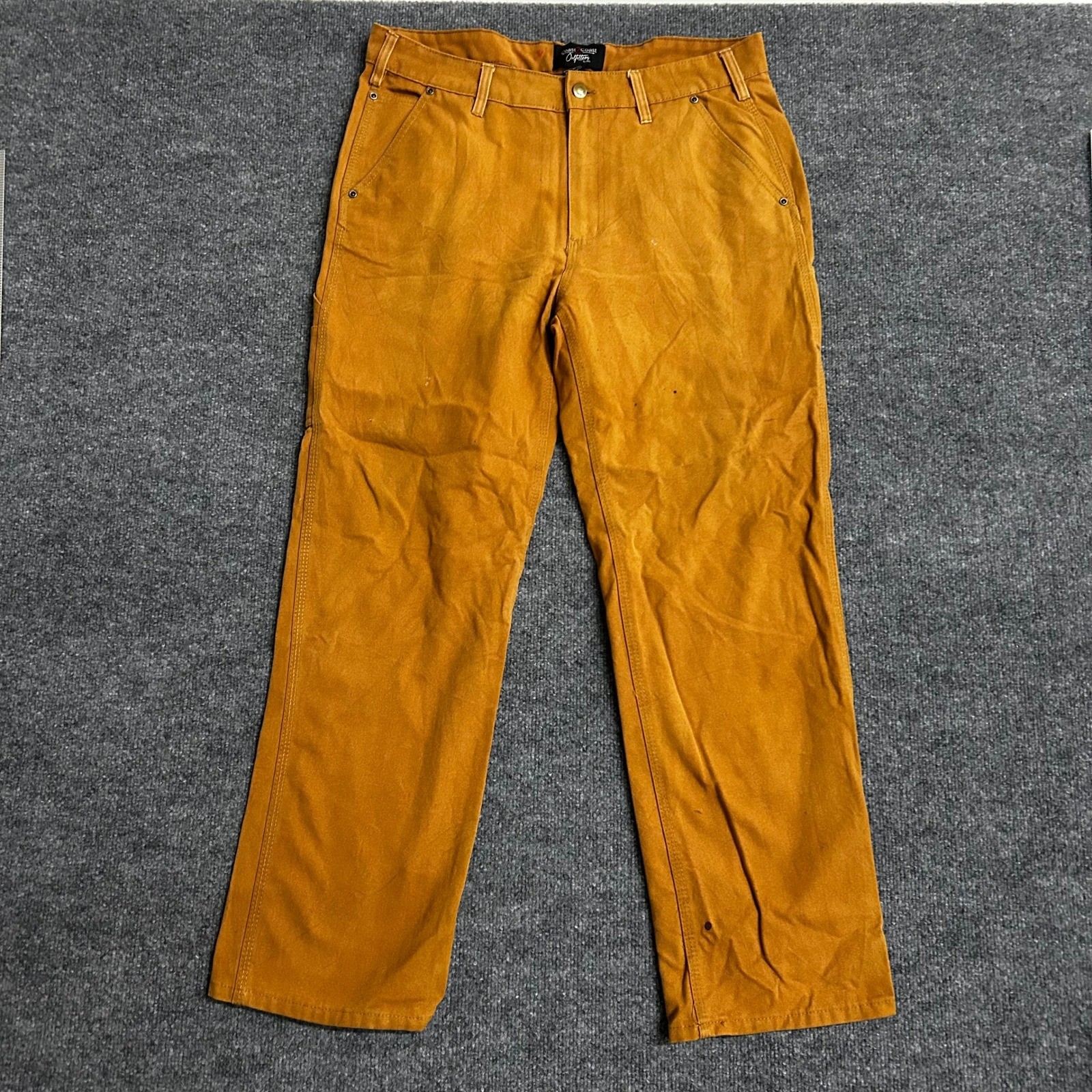 Coast 2 Coast Outfitters Pants Mens 34×32 Brown Canvas Workwear Straight Fit