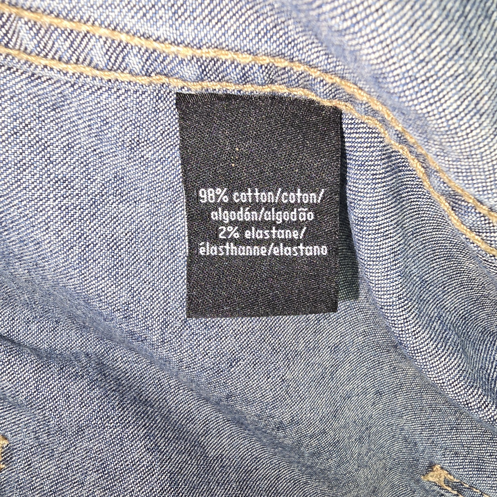 Calvin Klein Jeans Jacket Womens Size M Blue Denim Jean Trucker VTG Hong Kong