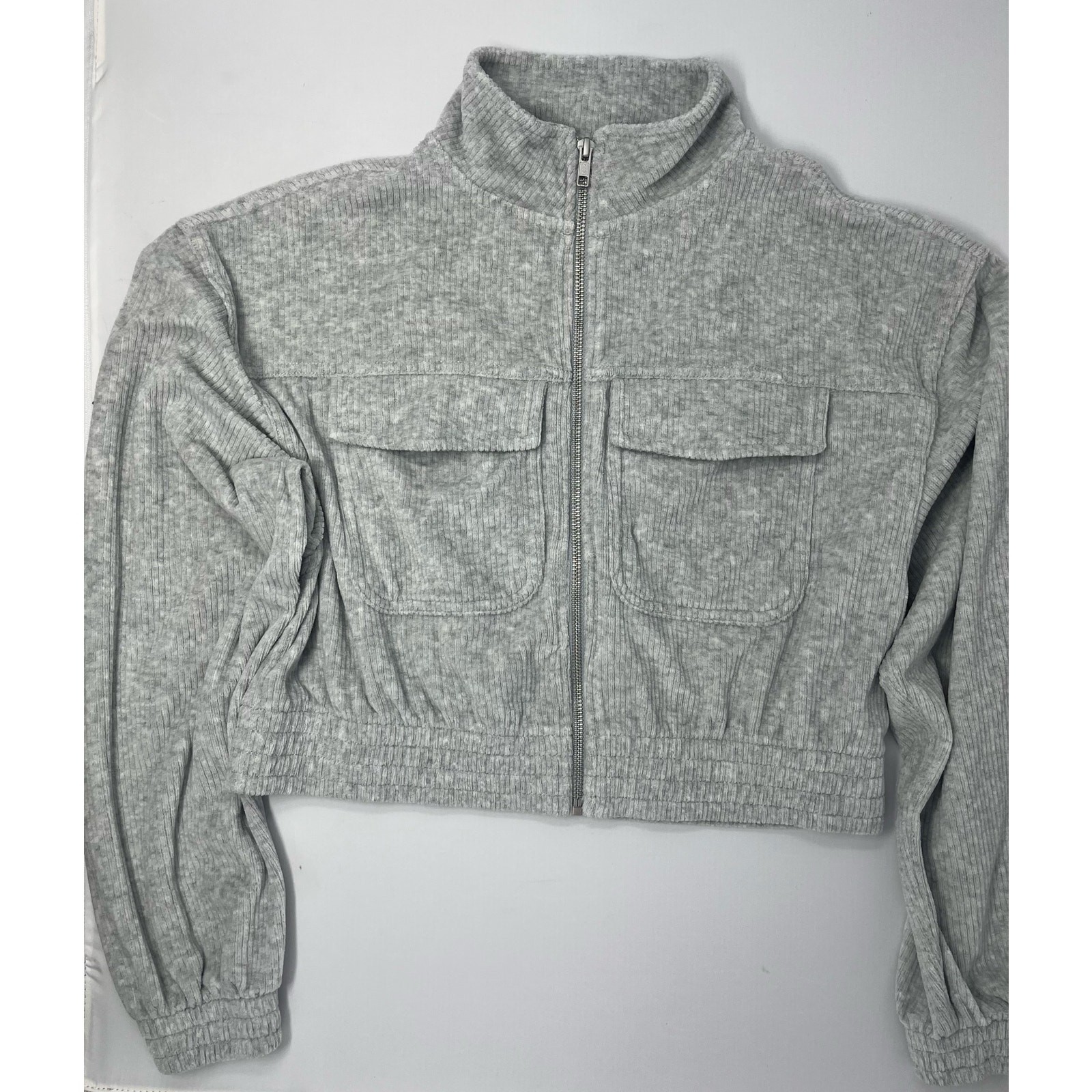 Aerie NWT soft Full Zipper Short Jacket Elastic Waistband size XS
