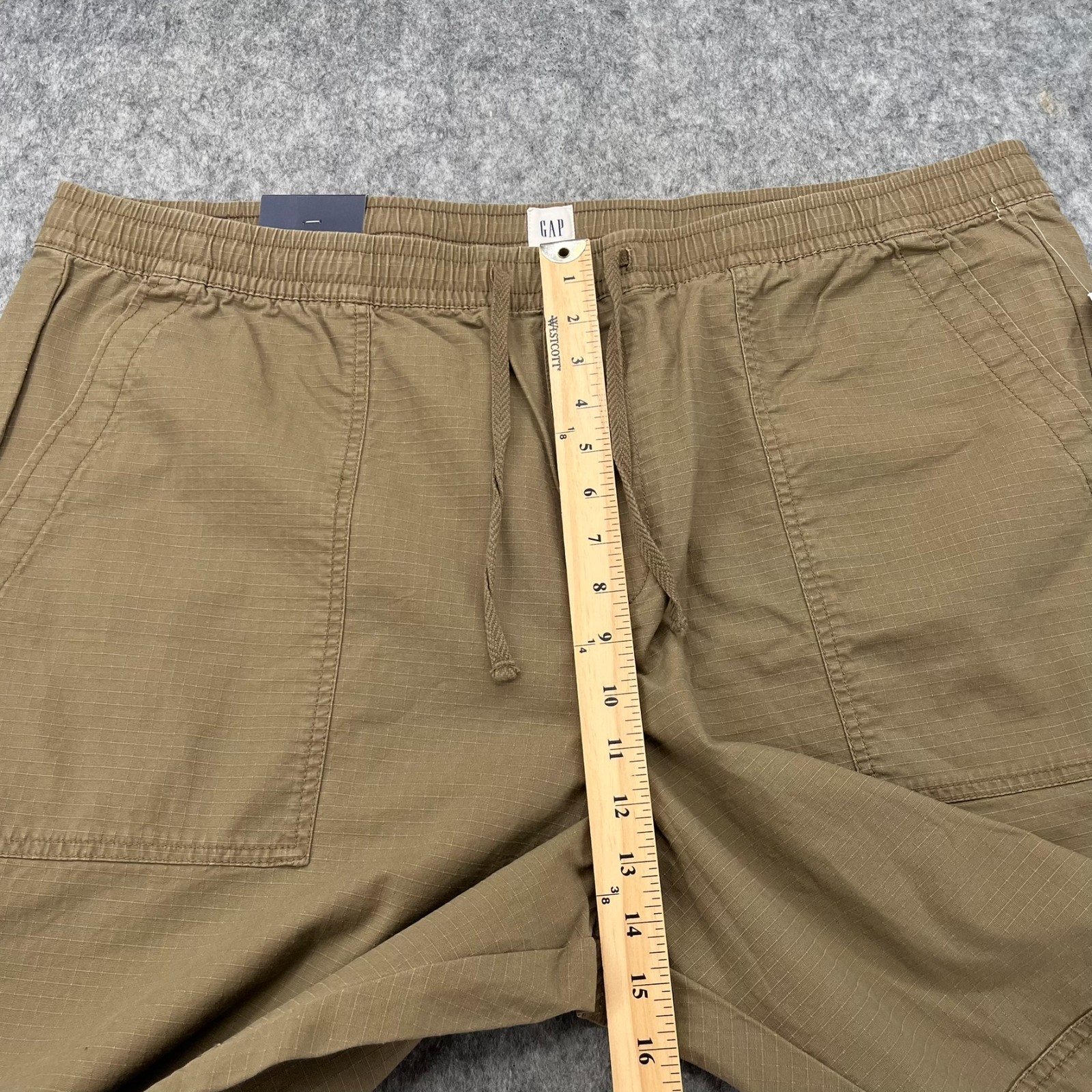 Gap Mens Pants Beige Size XXL Utility Ripstop Pant Tapered Stretch NEW