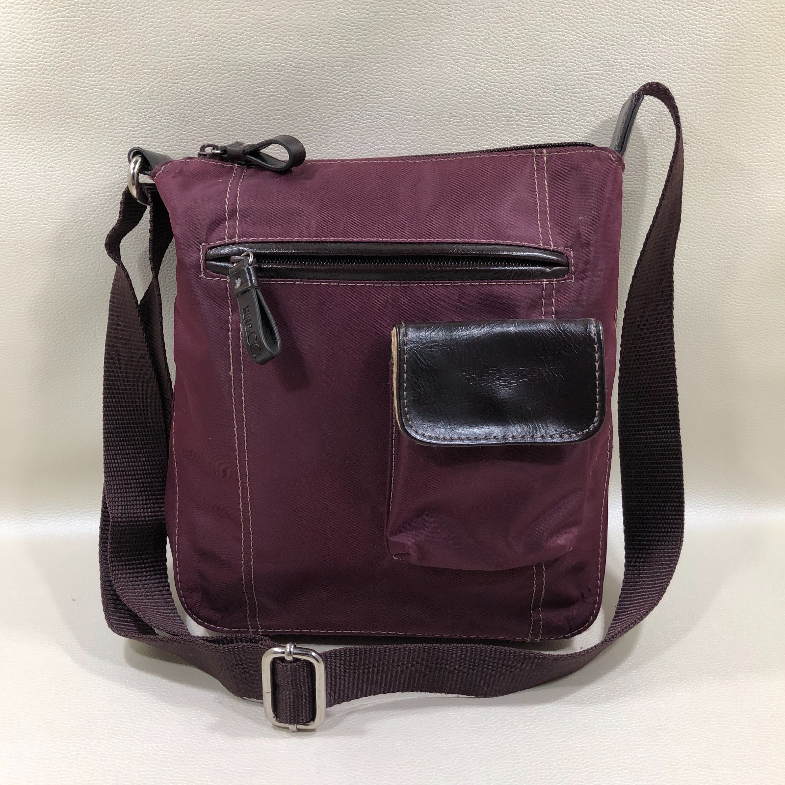 NINE & CO by NINE WEST Women’s Nylon Crossbody Shoulder Bag Burgundy/Dark Brown