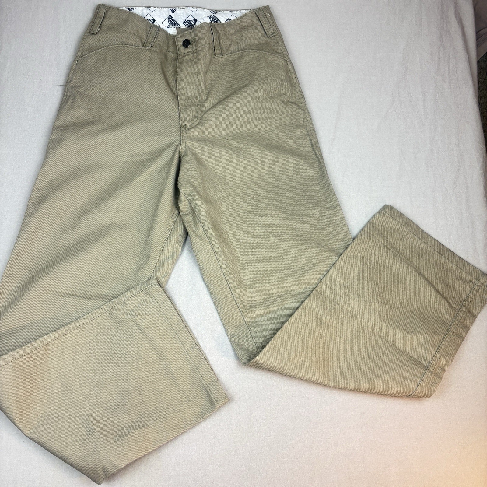 Vintage 90’s Ben Davis Khaki Frisco Pants Gorilla Work Twill Wide Leg Size 32×32