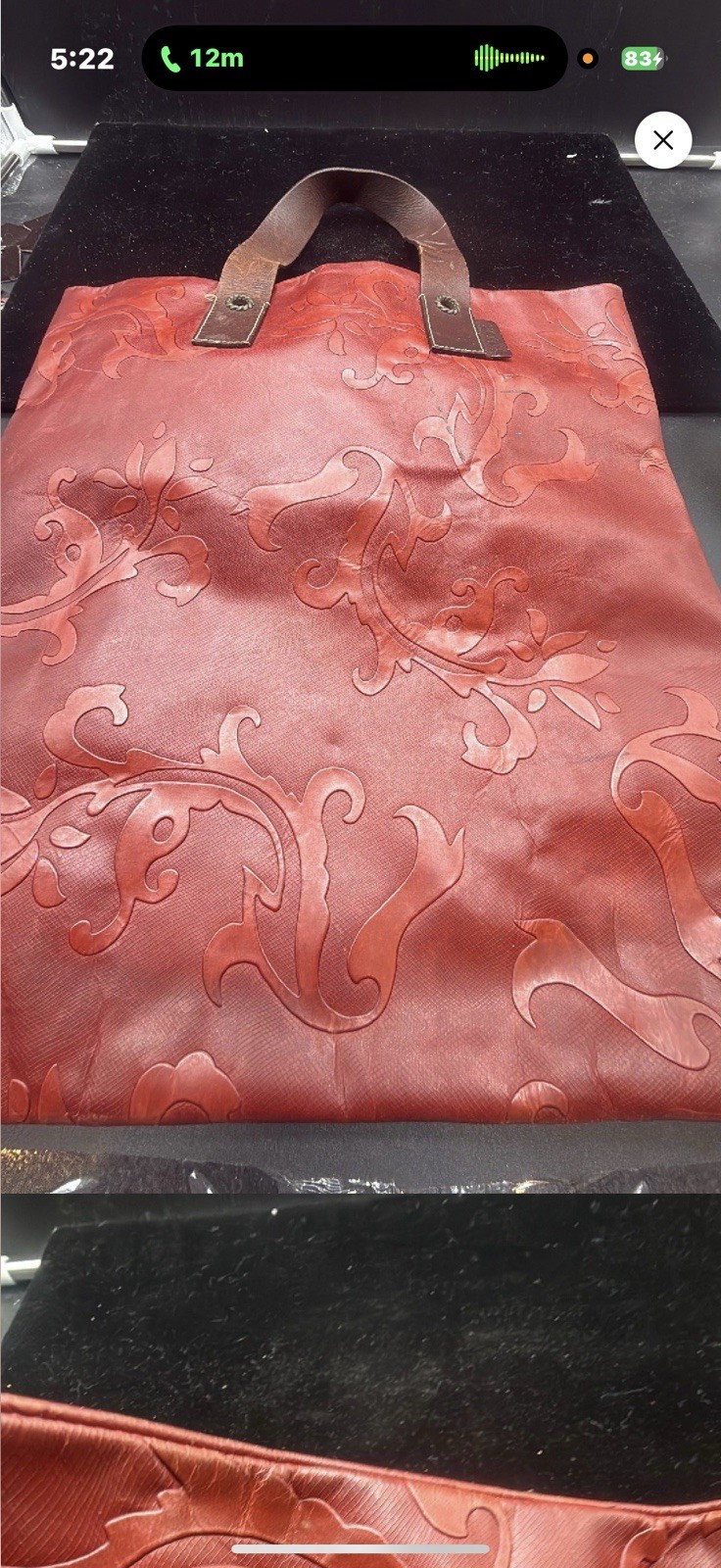 FALOR Le Borse Rust Color Tote Bag Purse