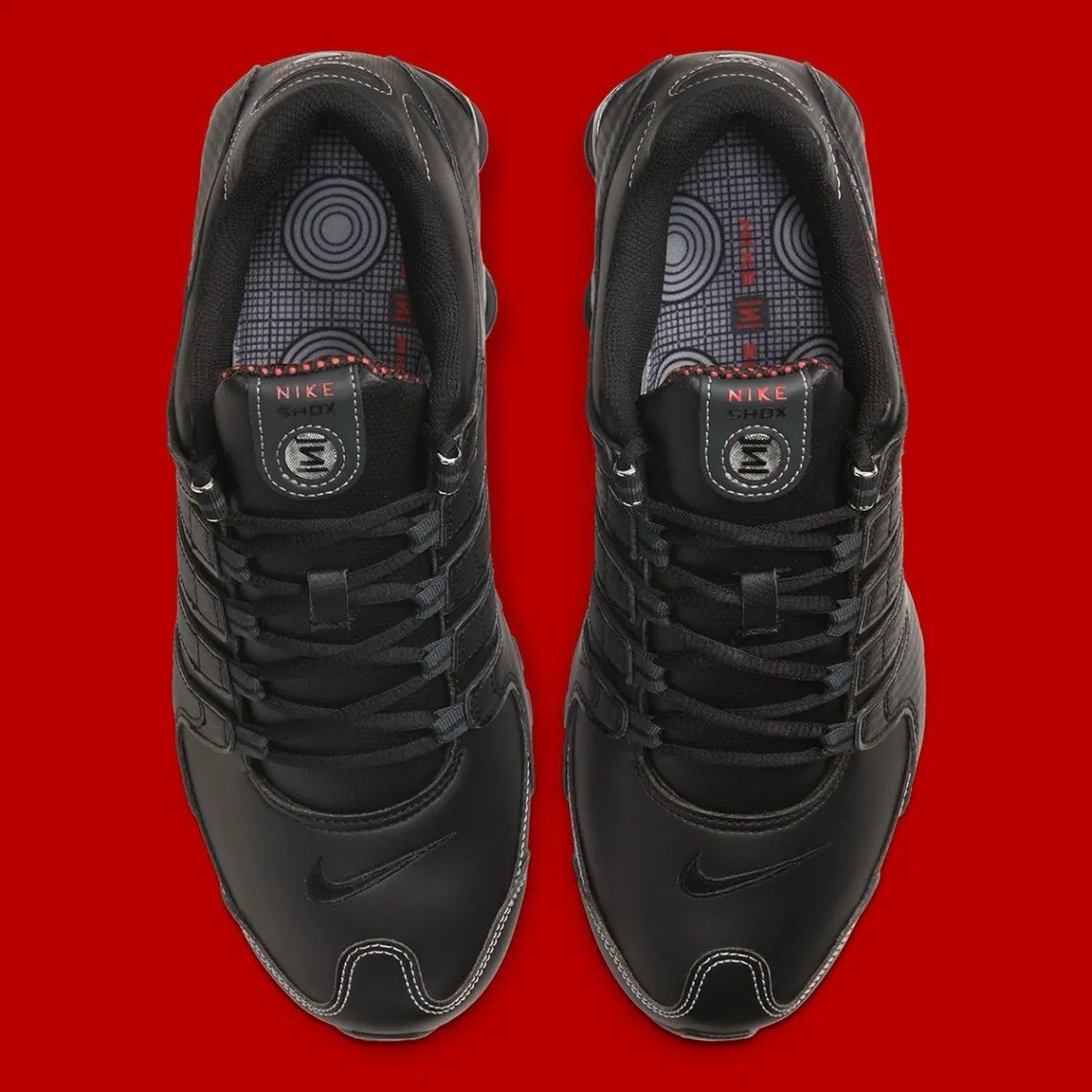Nike Shox NZ Black White Varsity Red Sneakers 378341-017 Men’s Multi Size