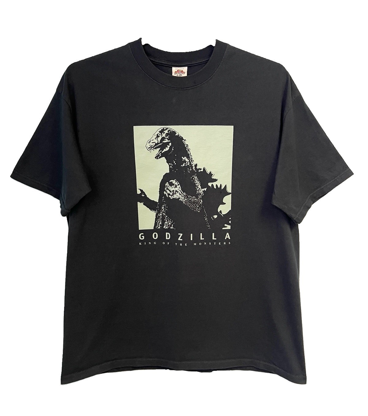 Vintage 90s Rainforest Cafe Godzilla King of the Monsters T Shirt USA XL Black