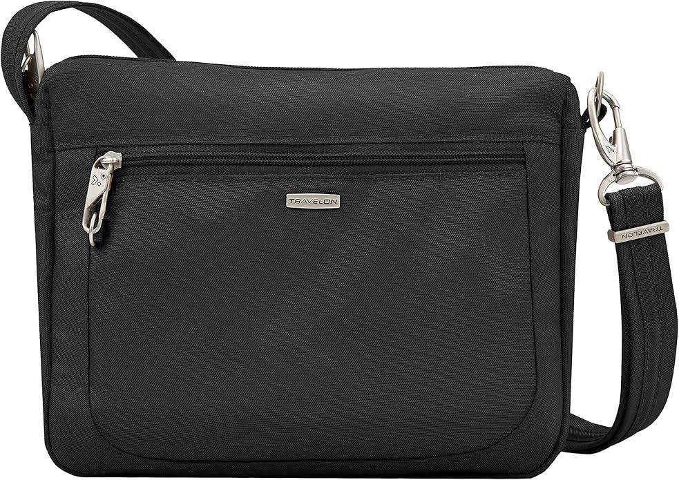 Travelon Anti-Theft Classic Small East/West Crossbody Black New With Tag