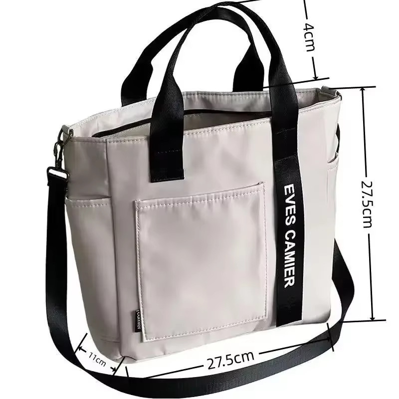 Womens Waterproof Nylon Tote Large Capacity Shoulder School Work Travel Bag
