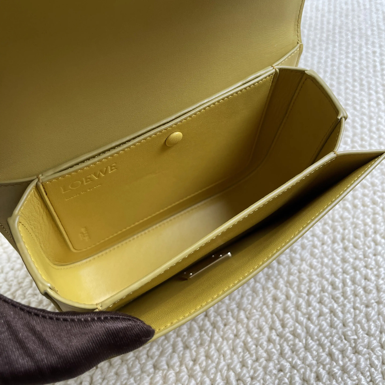 Loewe Goya Leather Yellow Glaze Small Shoulder Bag