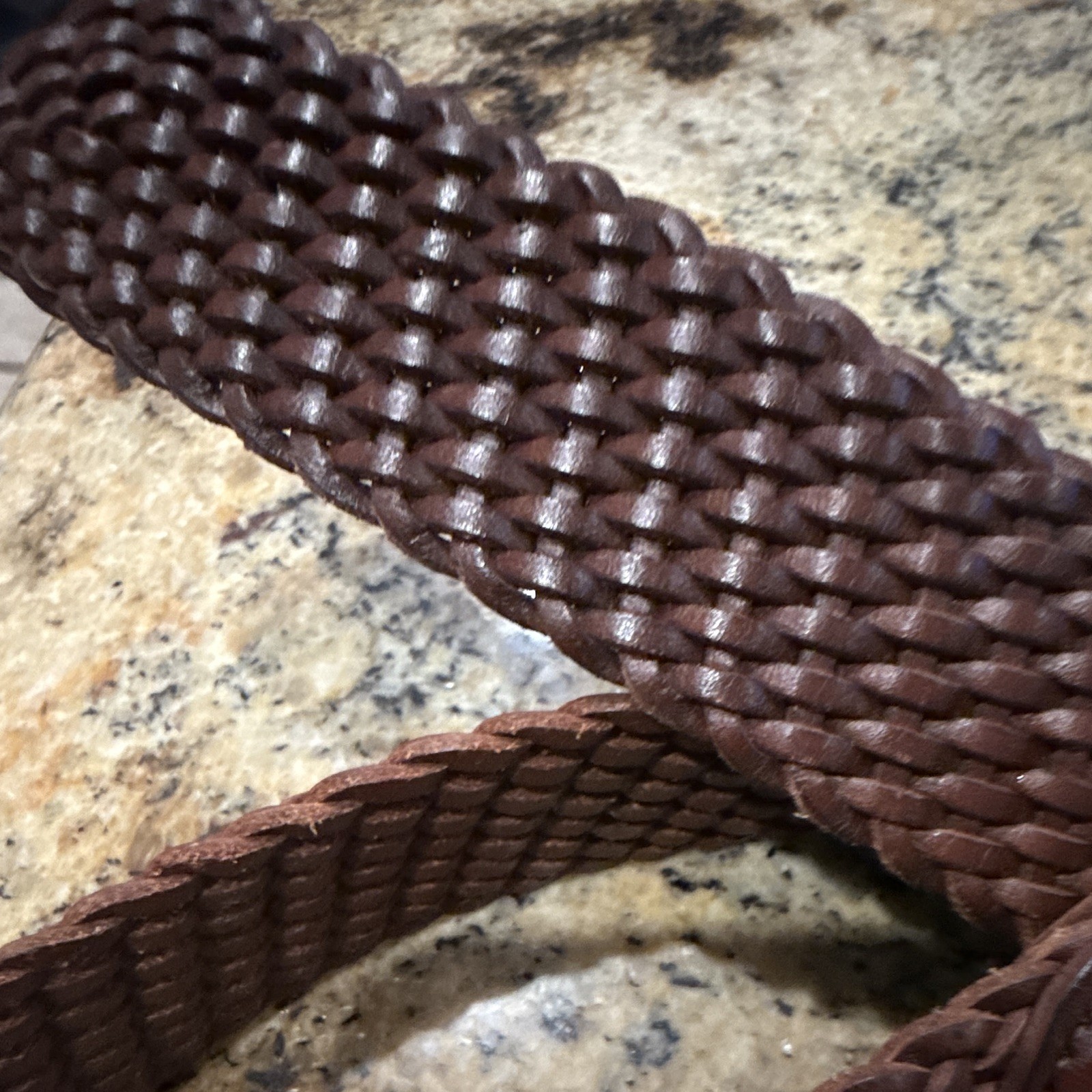 Polo Ralph Lauren Brown Braided Adjustable Belt, Size 34
