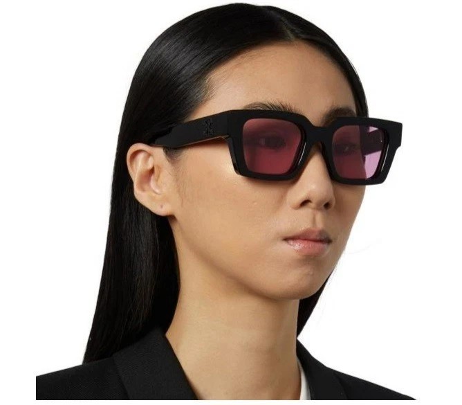 Off-White Men Sunglasses Black Pink Square OERI008 VIRGIL 1030 NEW AUTHENTIC