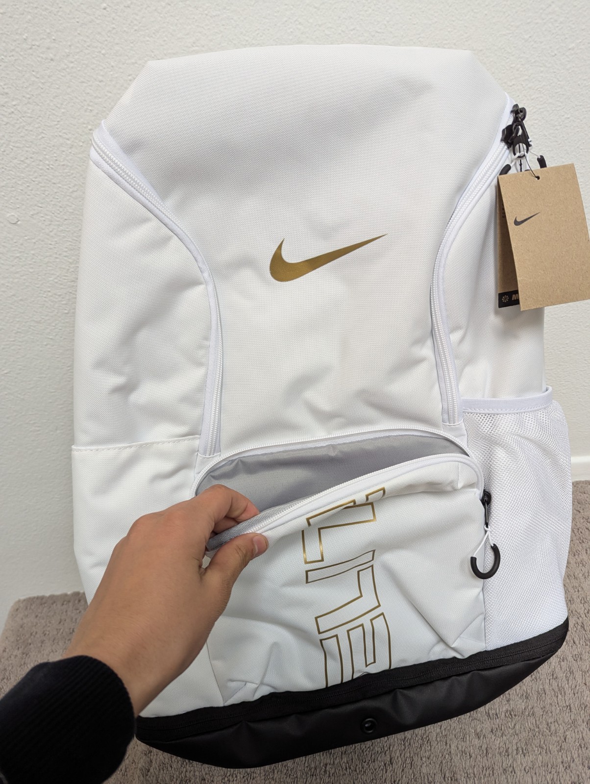 Nike Varsity Elite Backpack (32L), White, NEW WITH TAGS