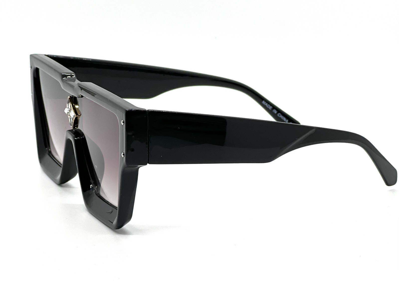 Oversized Classic Elegant Modern Hip Hop Shield SUNGLASSES Large Big Black Frame