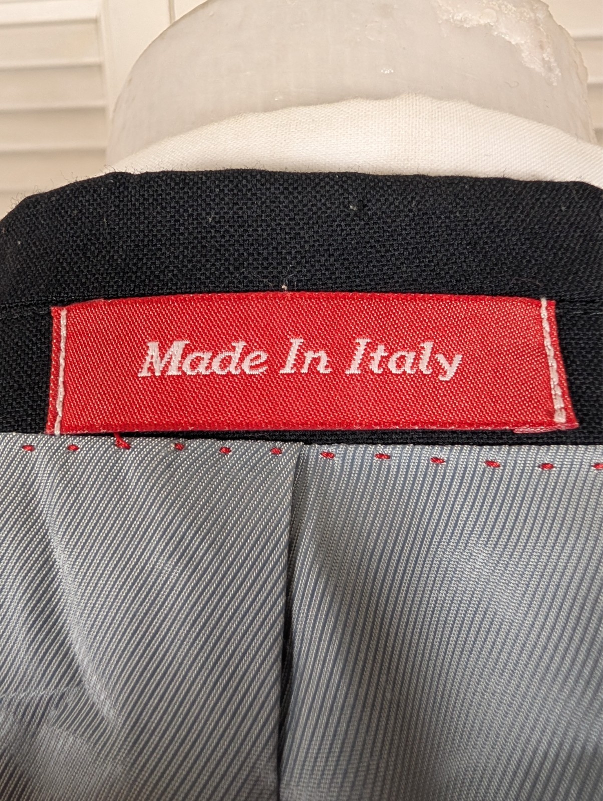 Tiglio Rosso 3 Piece Suit Mens 56L Pants 48×35 Solid Black Super 150s Wool