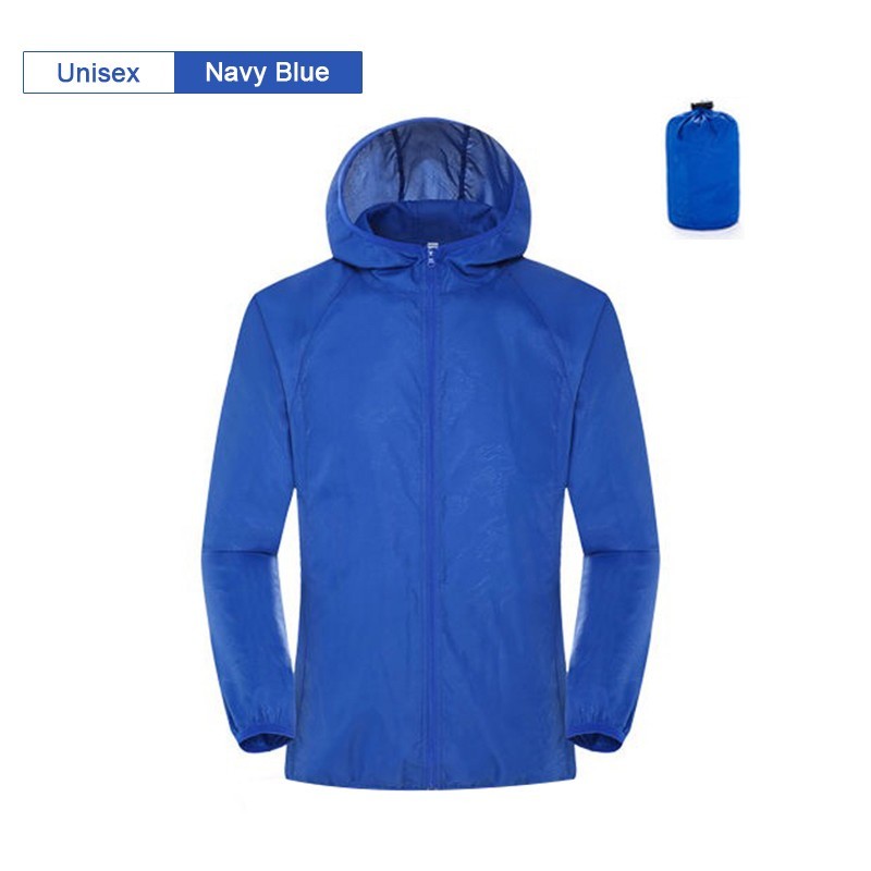 Men’s Waterproof Rain Jacket UV Protection Quick Dry Windbreaker for Camping