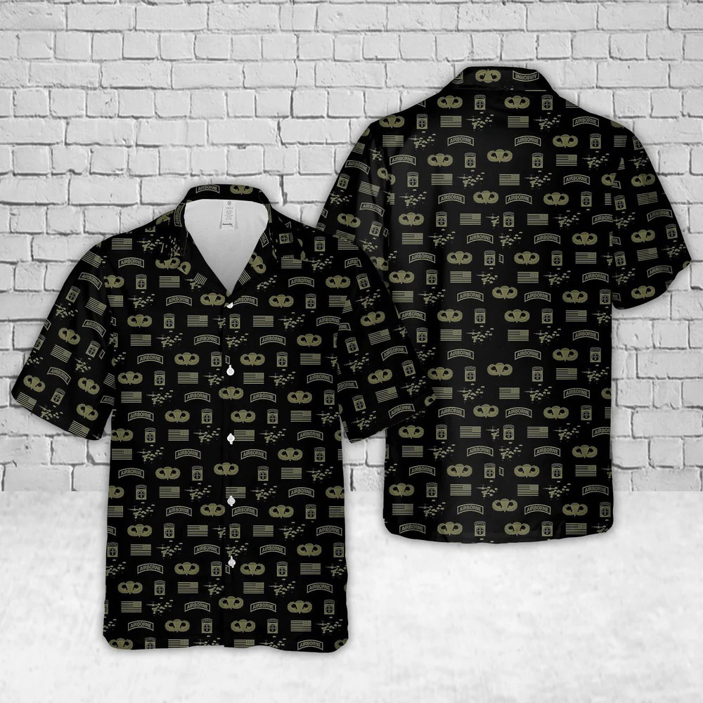 Army Hawaiian Shirt, Us Army 82Nd Airborne Division Hawaiian Shirt
