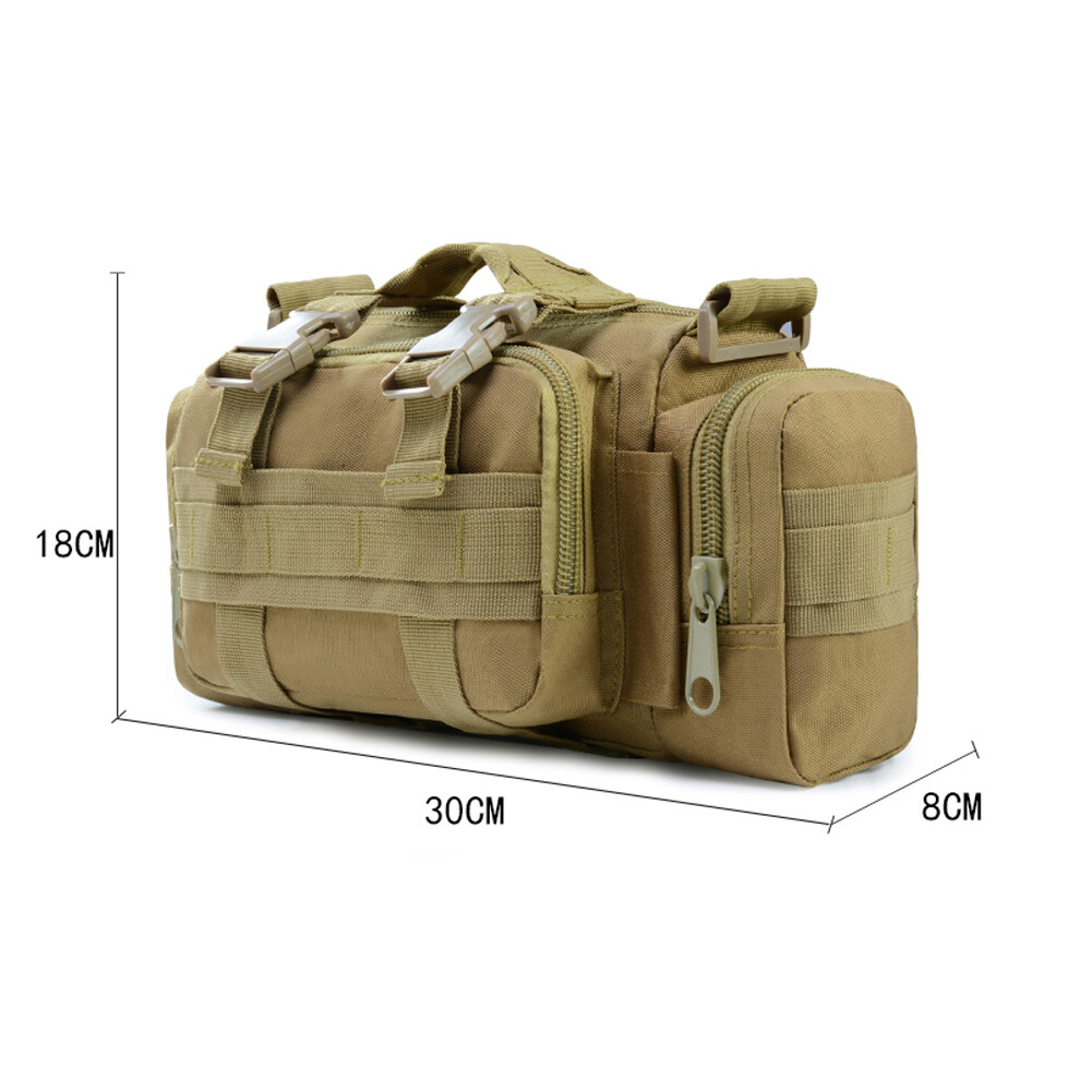 Tactical Crossbody Messenger Shoulder Bag Backpack Molle Waist Pack Hiking Pouch