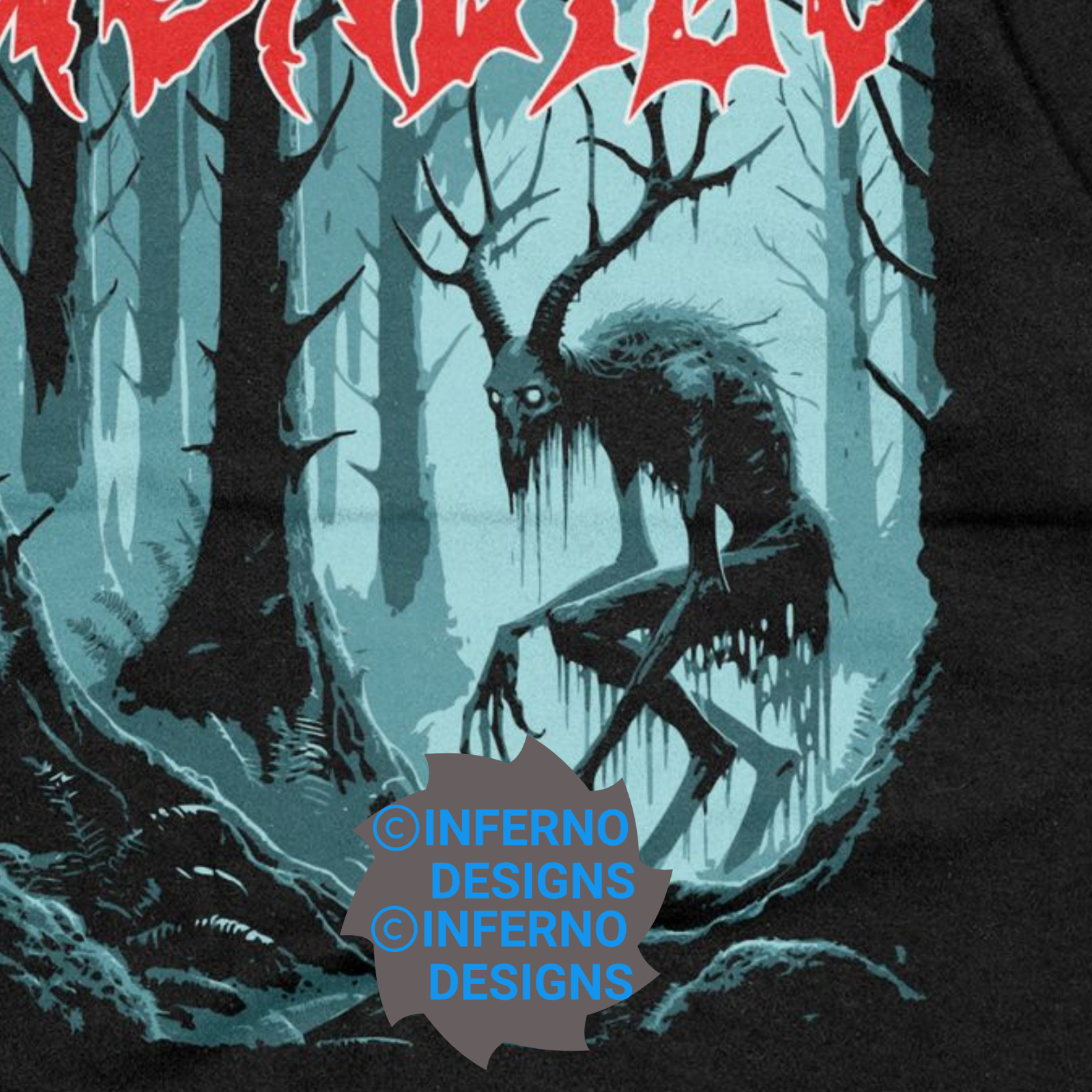 Wendigo Metal Shirt, Cryptids shirt, Horror Graphic, Metal, Goth, Grunge Shirt