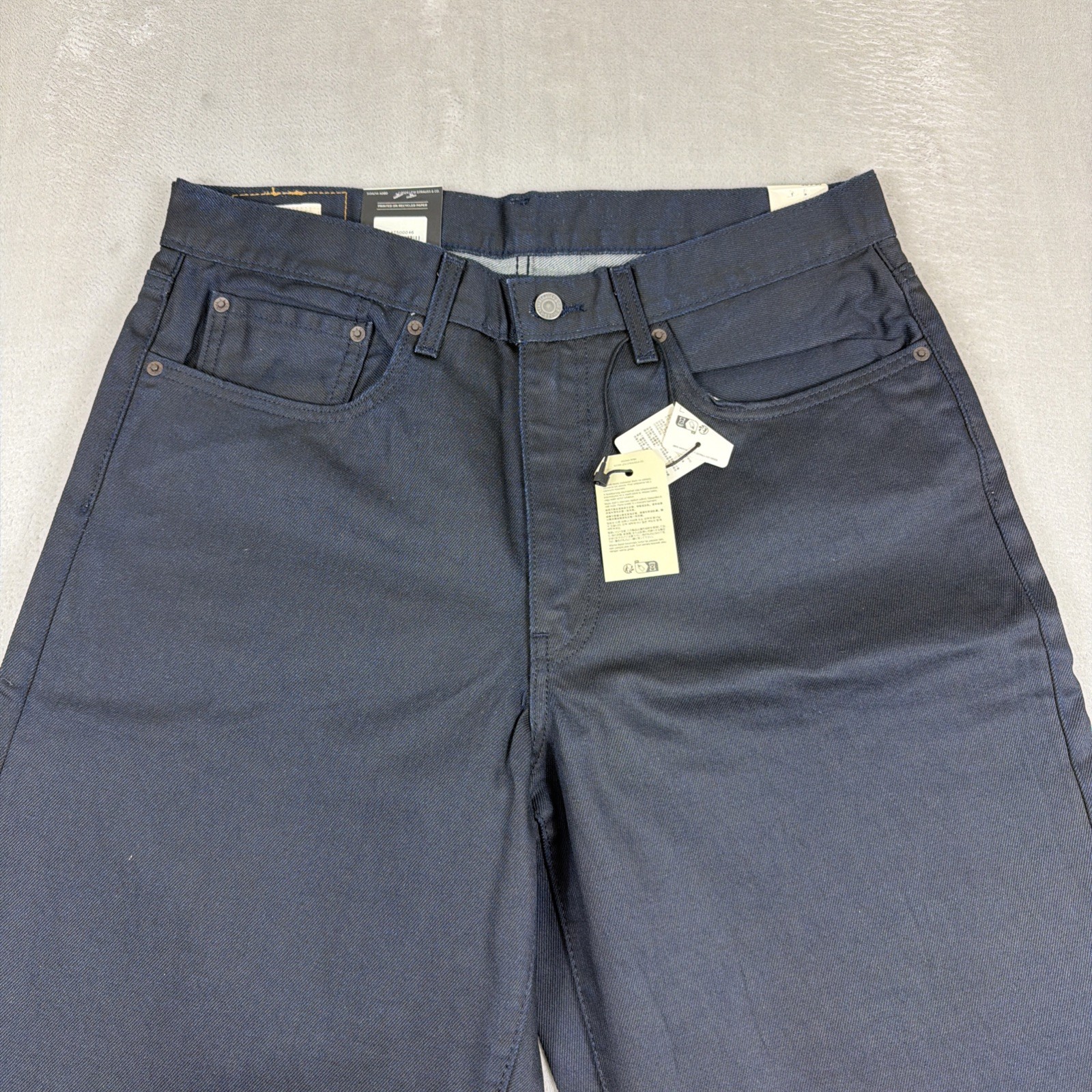 Levi’s Premium 578 Baggy Coated Denim Jeans Men’s Size 34×30 Blue Cotton Y2K
