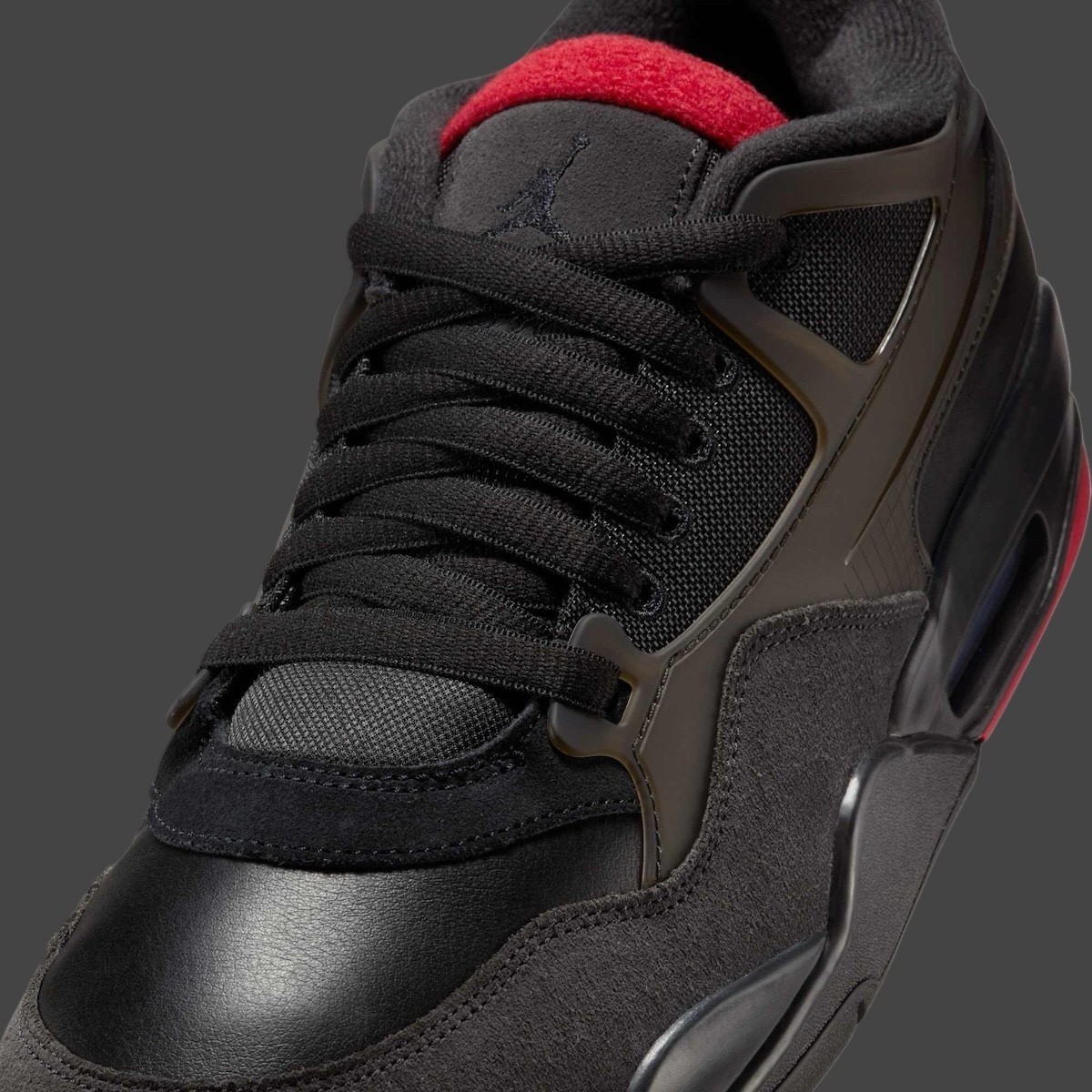 Nike Men’s Air Jordan 4 RM Bred Retro Black Red Sneakers FQ7939-060