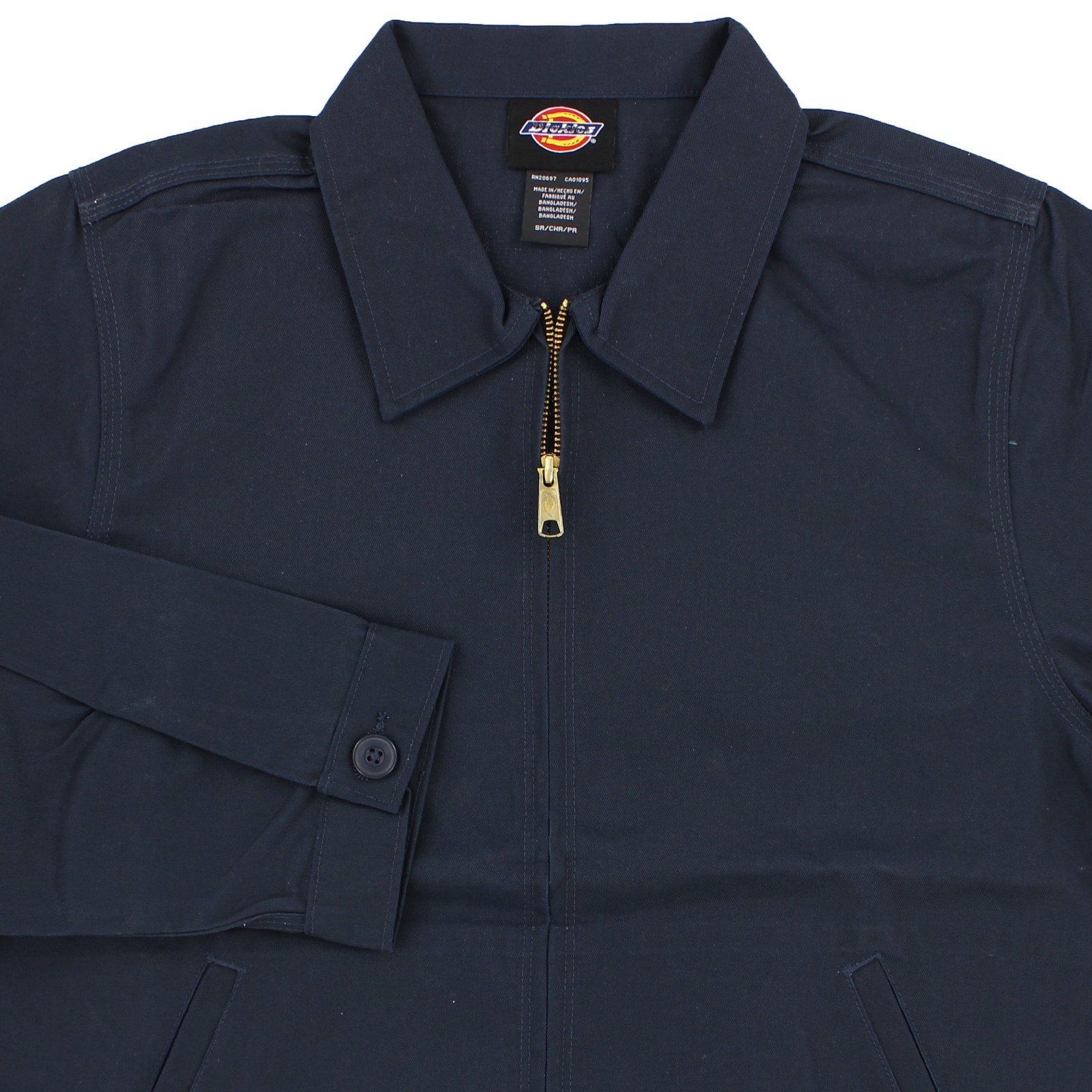 Dickies Twill Eisenhower Jacket, Full Zip Collared Lightweight with Pockets