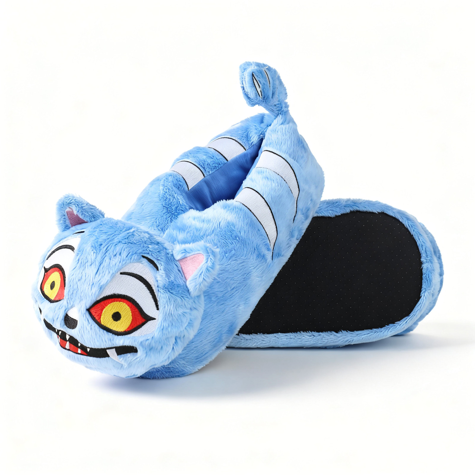 Derpy Blue Tiger Minhwa Plush Slippers (Youth and Adult Sizes)