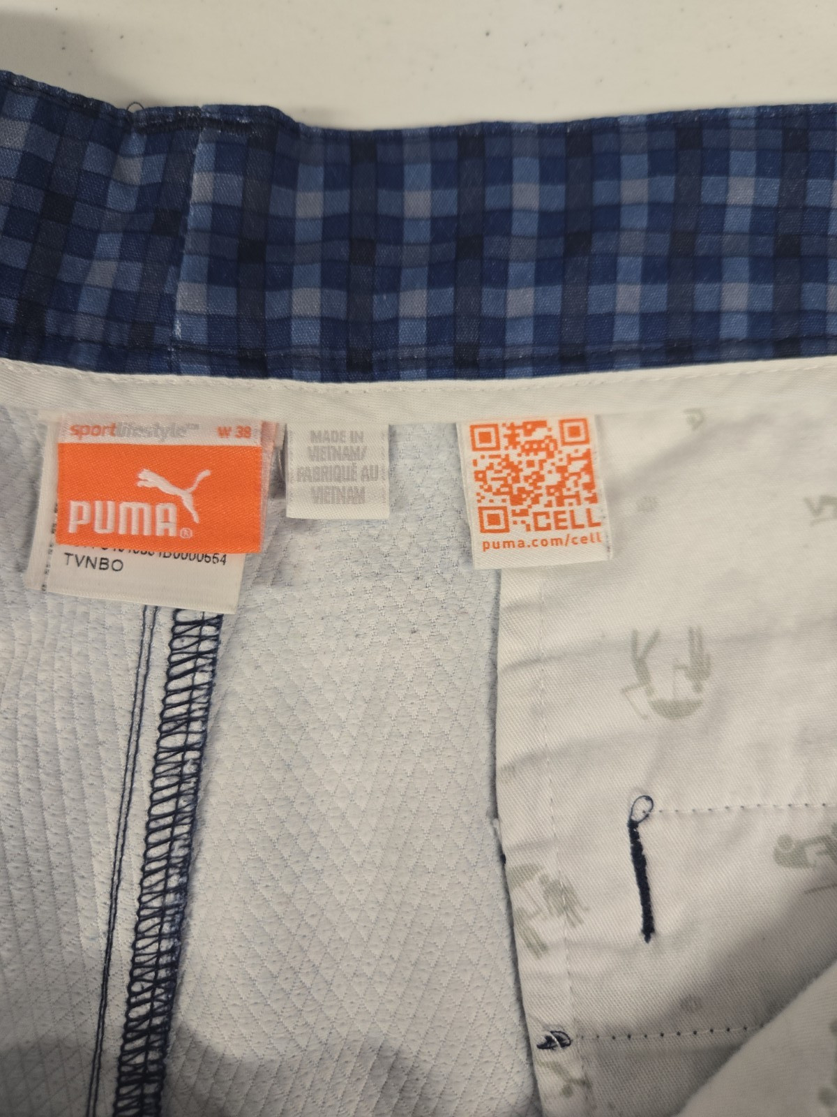 Cobra PUMA Golf Shorts Mens Blue Flat Front Casual 4 Pockets Chino Size 38