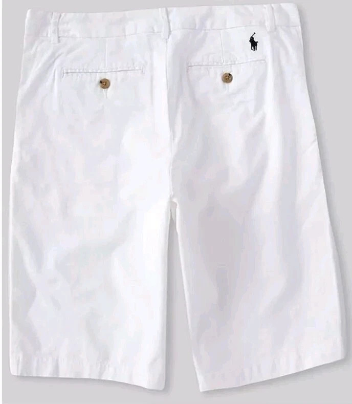 Polo Ralph Lauren Boys SZ 16 Straight Fit Stretch Twill Chino Short White