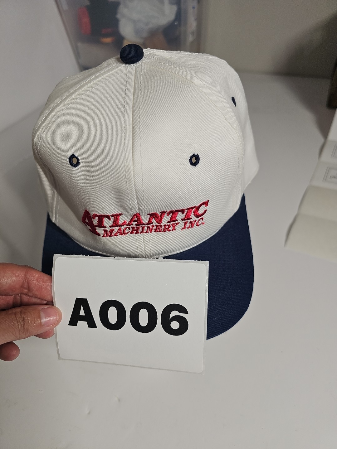 Vintage Atlantic Machinery Inc YoungAn Hat Co. 100% Cotton USA Company Logo Cap