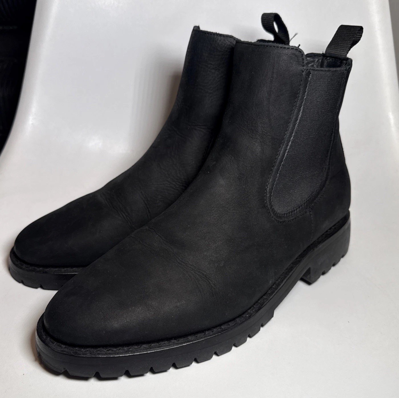 Thursday Boots Legend Everyday Pull On Chelsea Boots Leather Black Size 9
