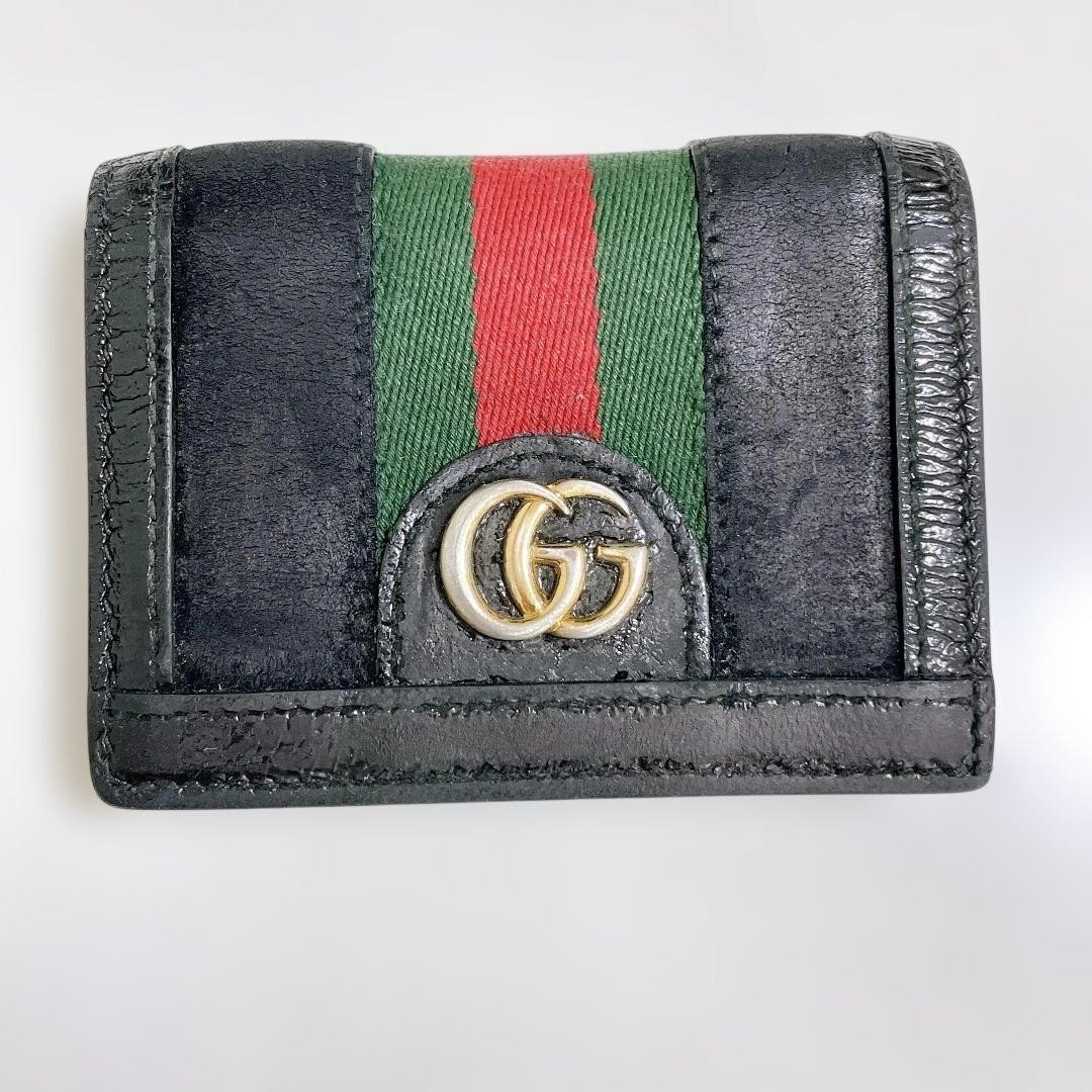 GUCCI Ophidia GG card case coin bifold wallet