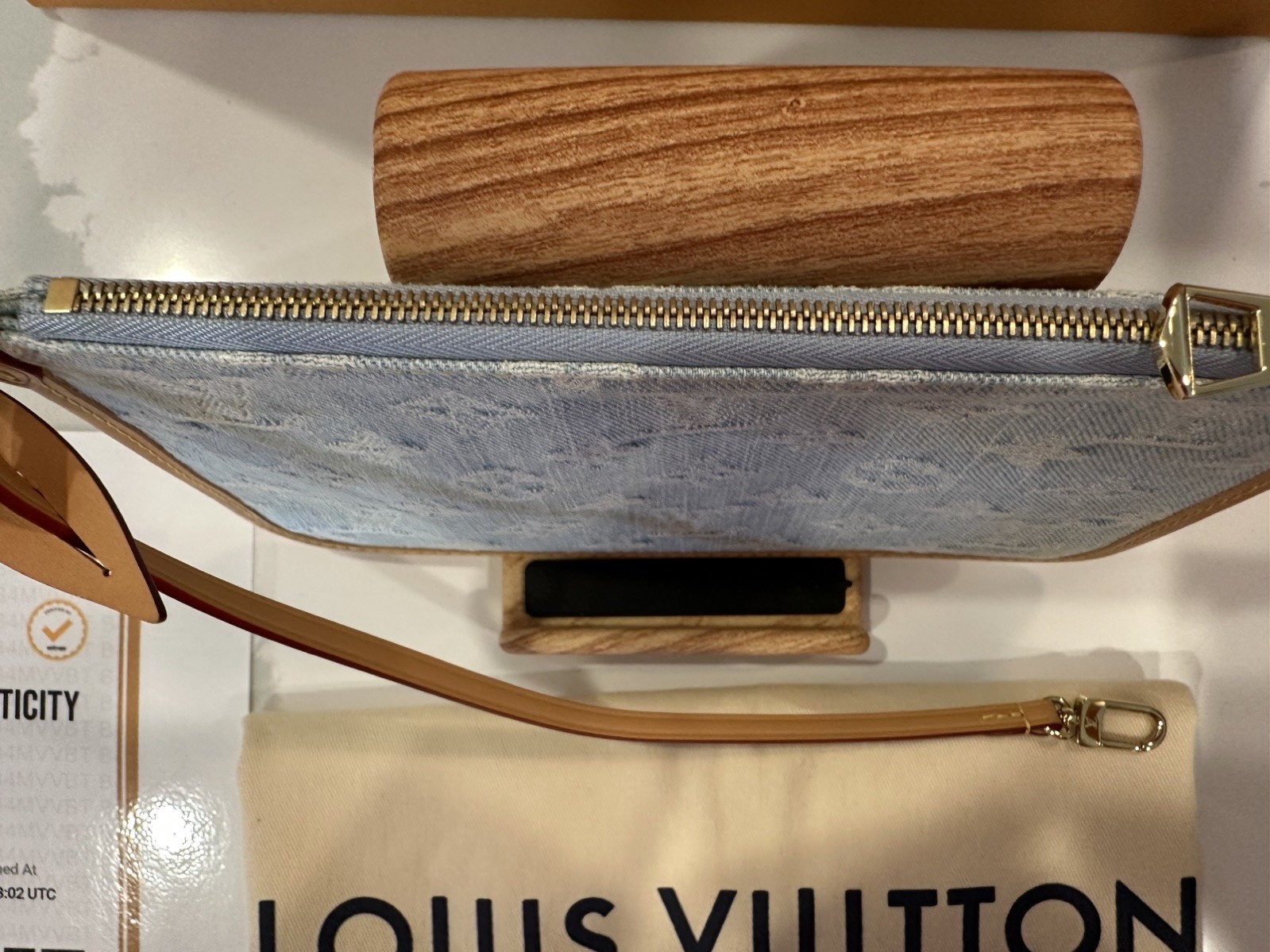 Louis Vuitton Monogram Denim CarryAll PM Sky Blue Limited Edition with Pochette