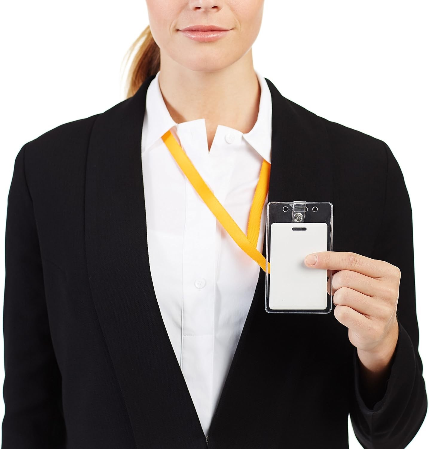 5 Pack Badge ID Card Holder Office Hospital Vertical travel protector lanyard pc