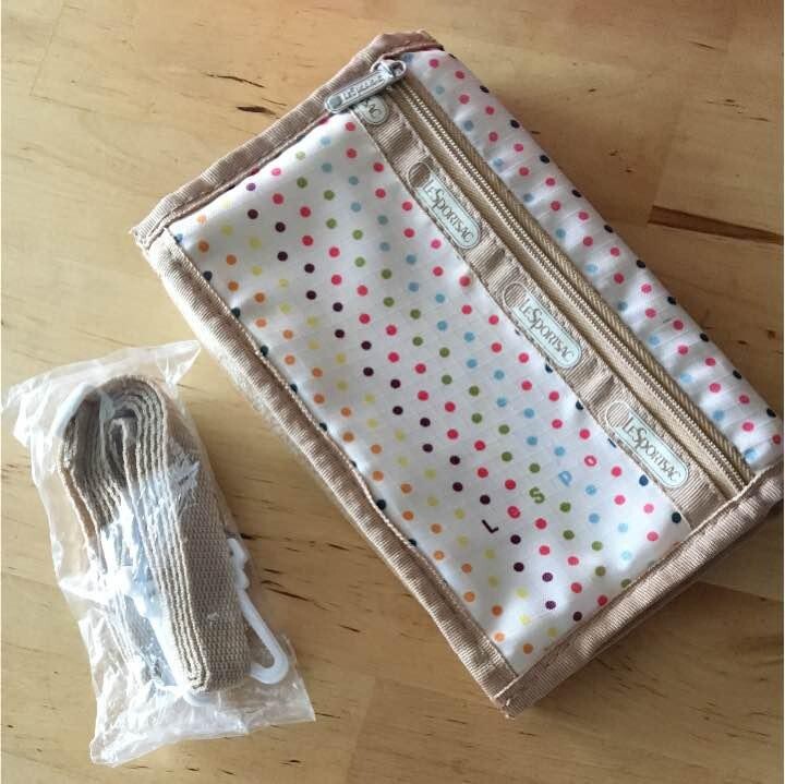 Lesportsac Dots 2way Shoulder Bag Wallet Nylon Women From Japan H7.48in W4.53in
