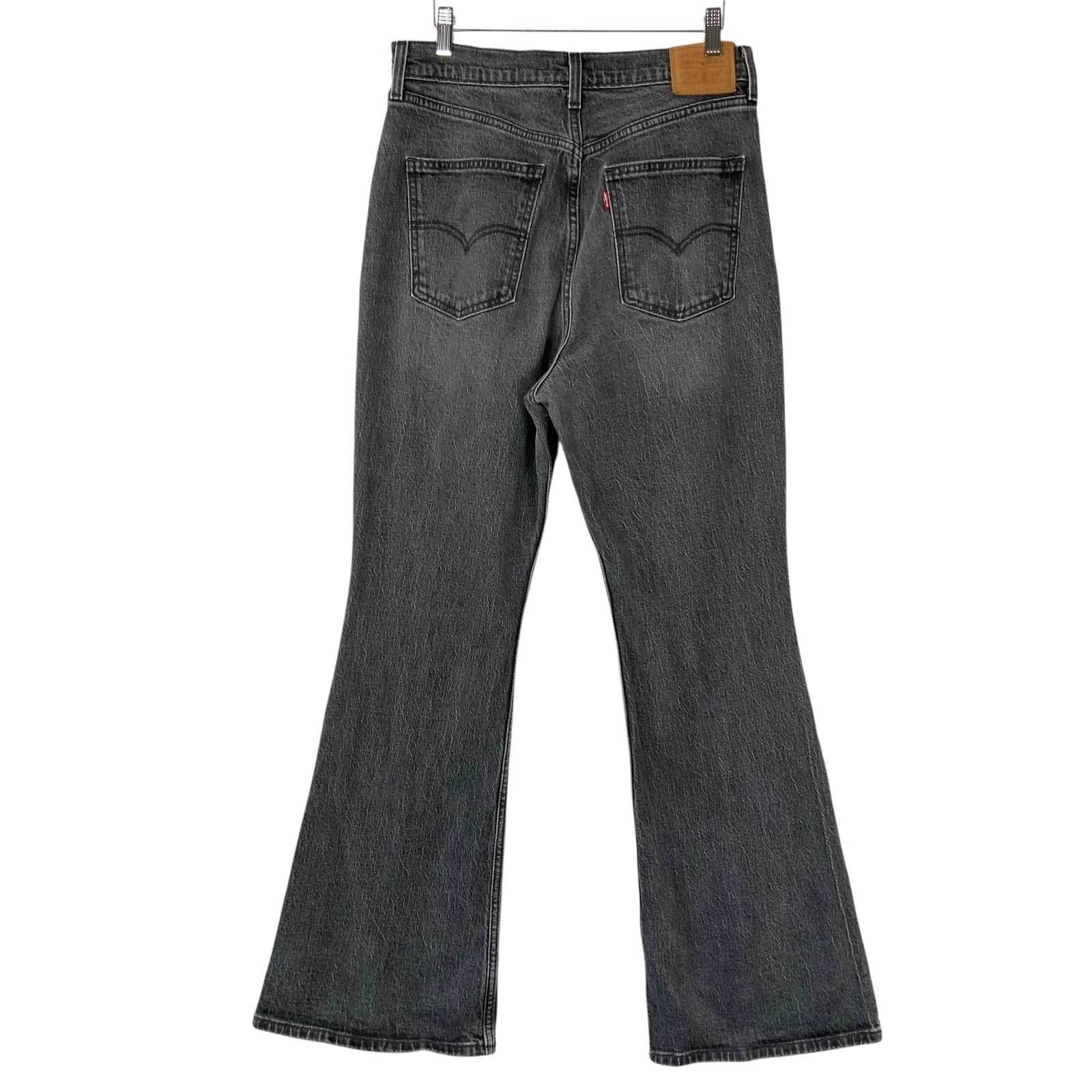 Levi’s Premium Faded Black 70s High Flare Jeans 30 Button Zip Fly Flare Leg