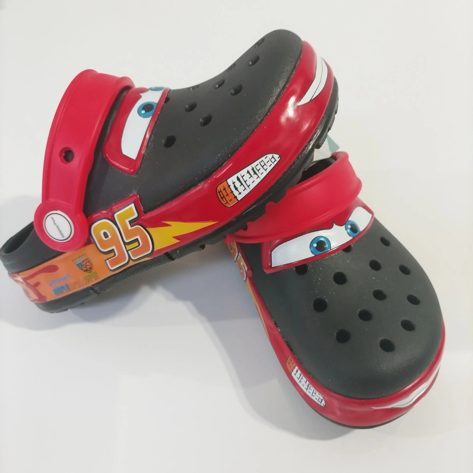 Kid’s LIGHT-UP Lightning McQueen Crocs boys girls Shoe Clog Disney C8-J3 Size **
