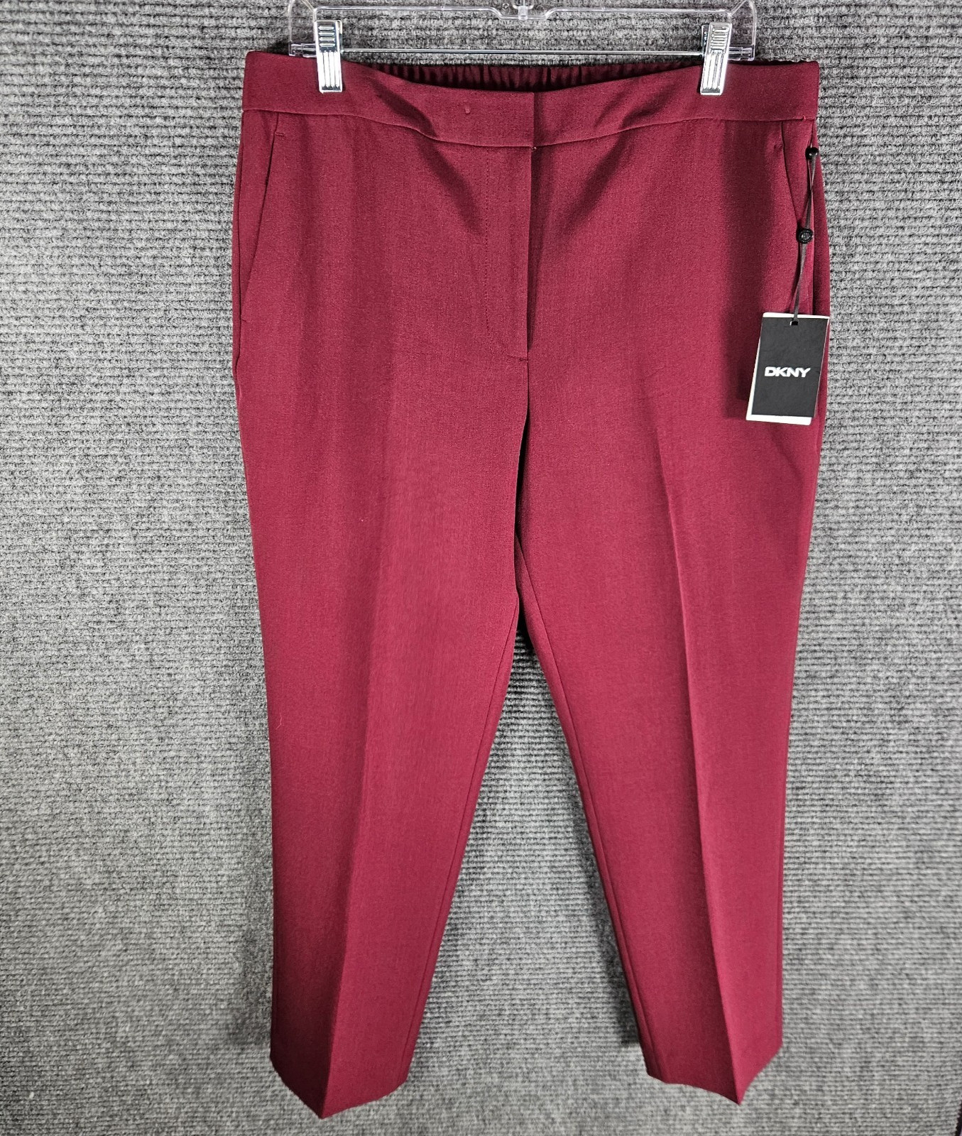 DKNY Women’s Burgundy Red Wear To Work Dress Pants Size 12 High Waist NWT