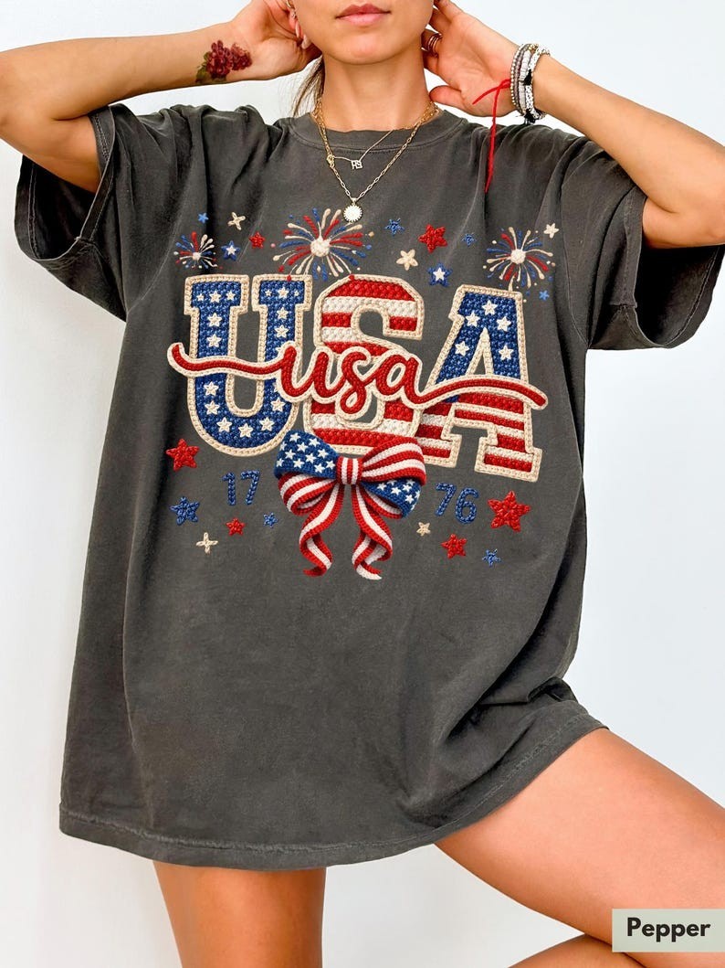 Comfort Colors USA Shirt for Independence Day TShirt for 4th of July – No Embro