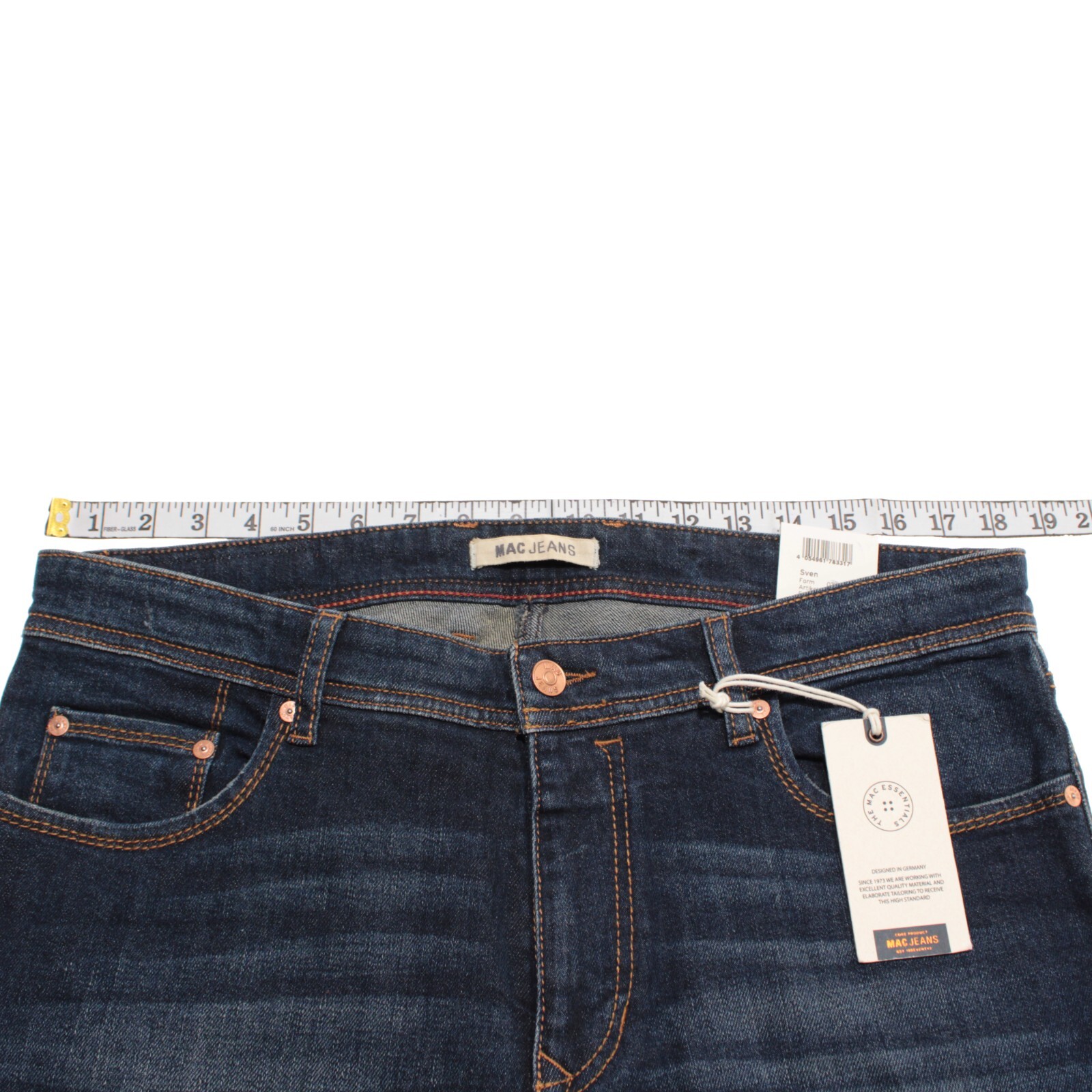 Mac Jeans NWT Workout Denim Jeans Size 36 US Sven in Blue Cotton Blend
