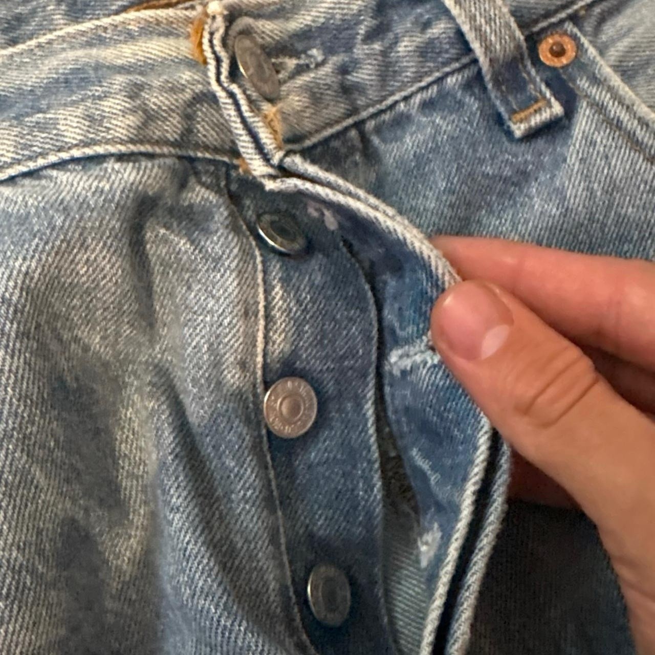 Levi’s 501xx Jeans 35×34 Vintage Made in USA Button Fly Light Wash Straight Leg