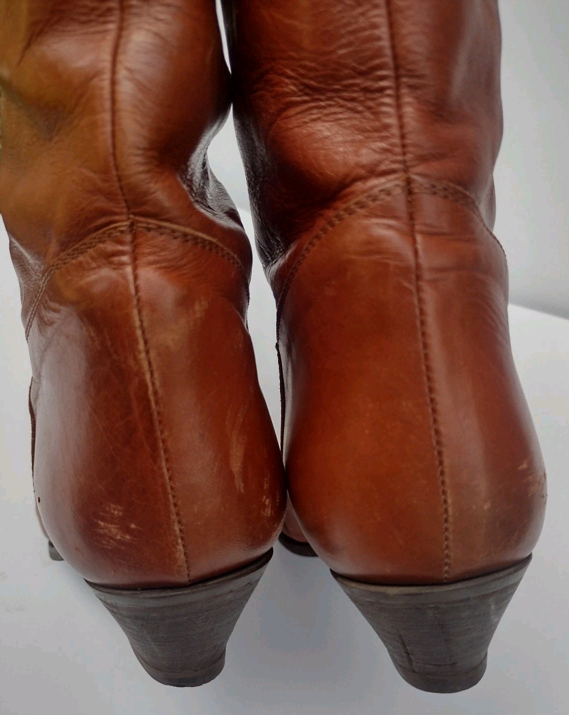 Cognac Italian Leather Boho Western Cottagecore Sudini Boots Women’s 10W
