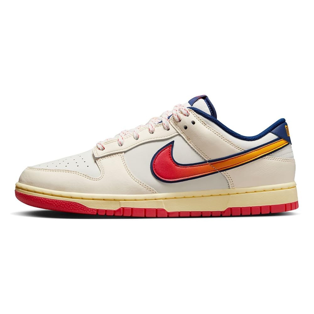 Nike Mens’ Dunk Low Retro SE Sneakers – Pale Ivory/Sail/Uni Gold/Light Crimson