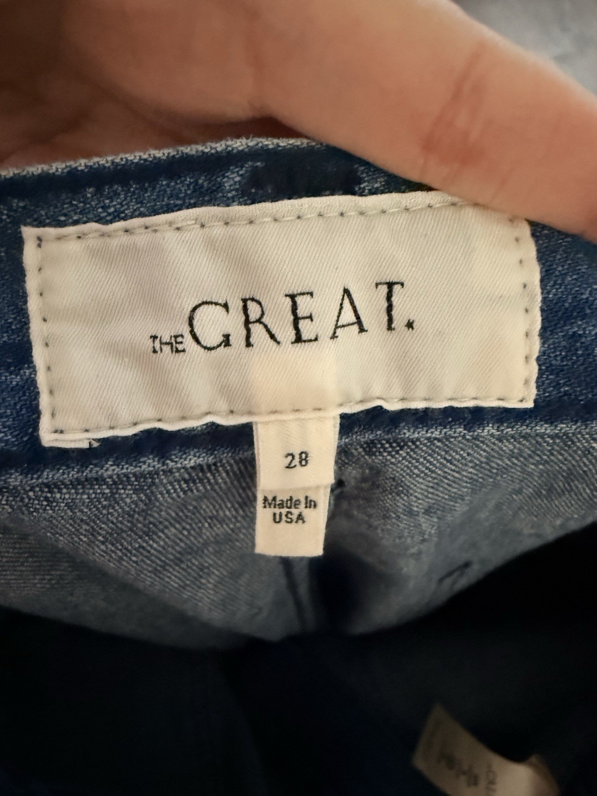 THE GREAT. DENIM THE DOCK JEAN MARINA WASH SIZE 28