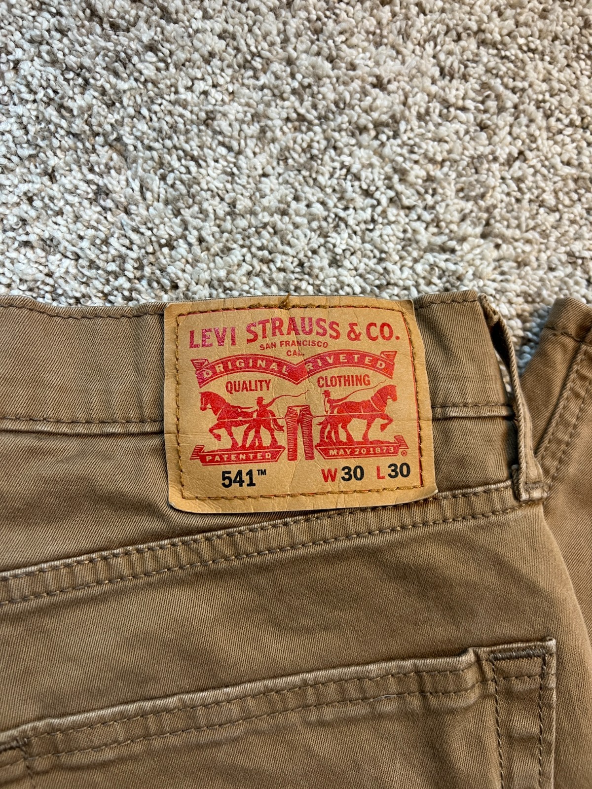 Men’s 541™ Athletic Taper Fit Jeans in khaki brown, size 30×30