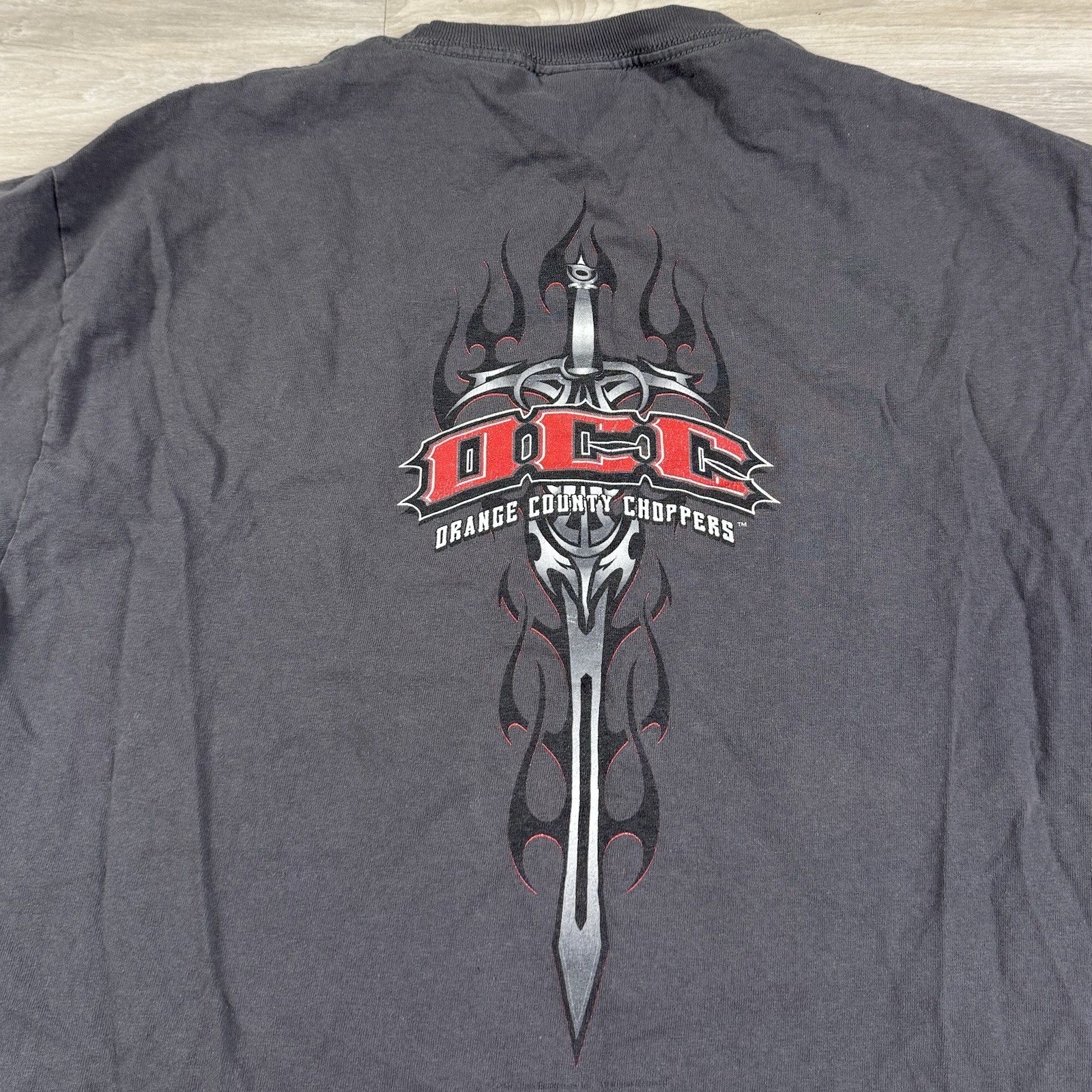 Vintage Y2k Orange County Choppers Center Logo Sword Motorcycle Grunge Men’s L