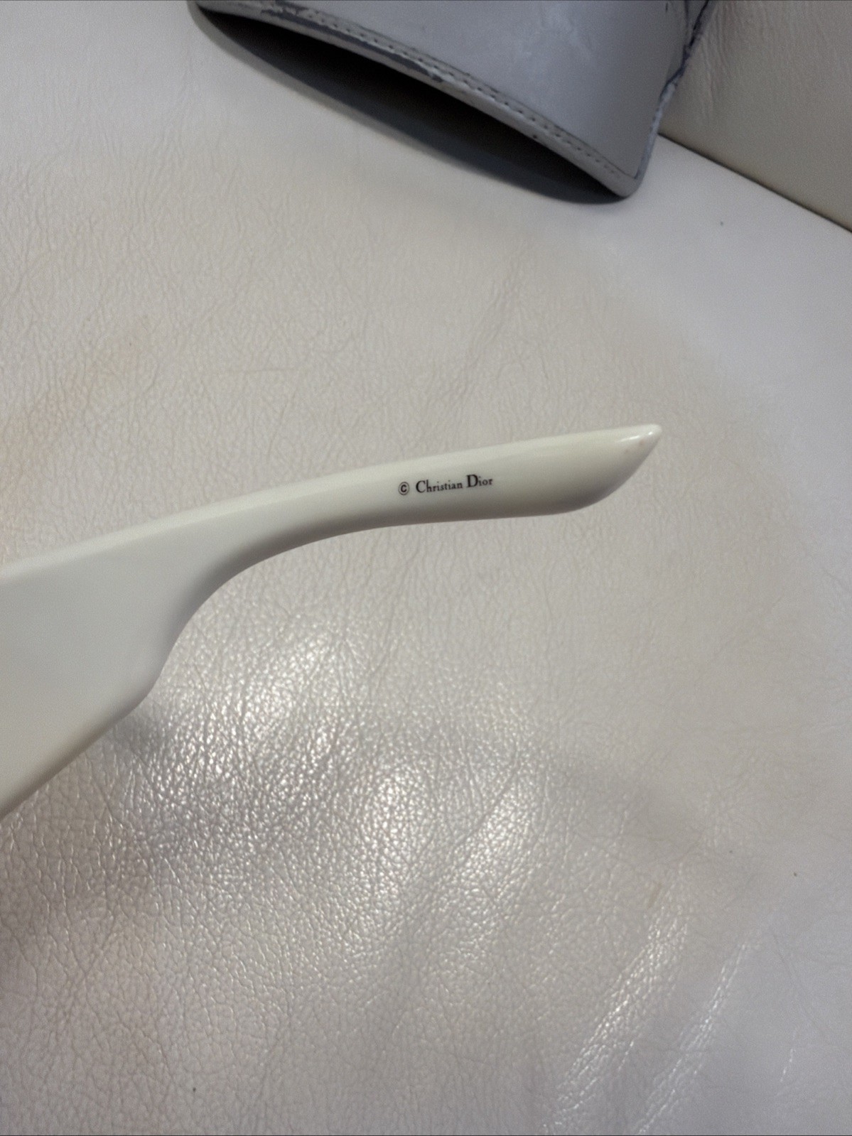 CHRISTIAN DIOR CANNAGE 1 White Vintage Y2K Oversized Wrap Sunglasses Italy