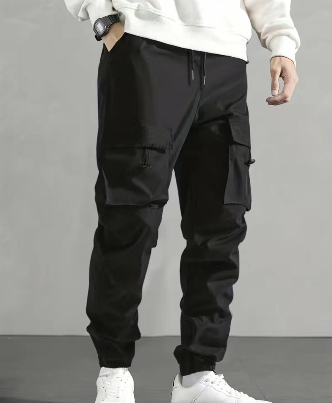 Men’s Flex Cargo Trousers Heavy Duty Stretch Casual Pants