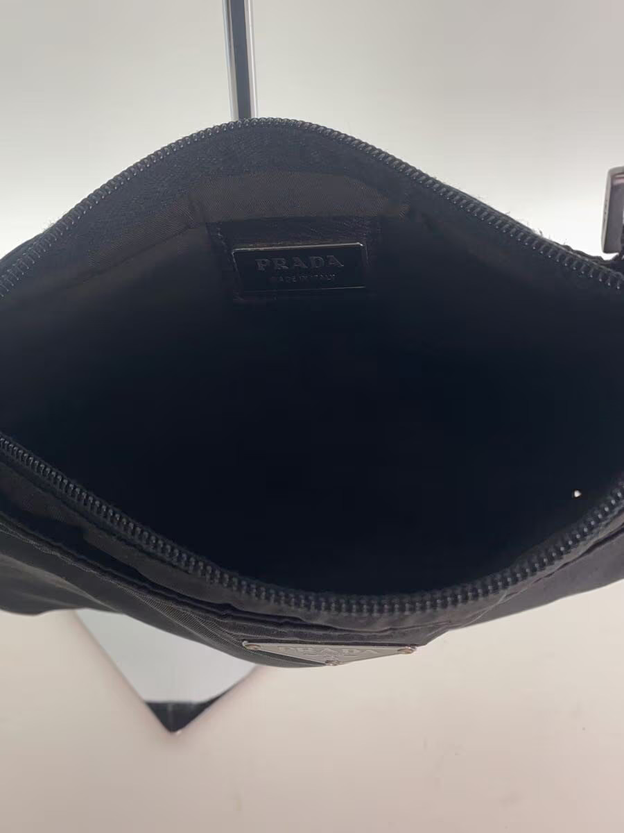 PRADA Shoulder Bag Nylon BLK Triangle Logo Plate