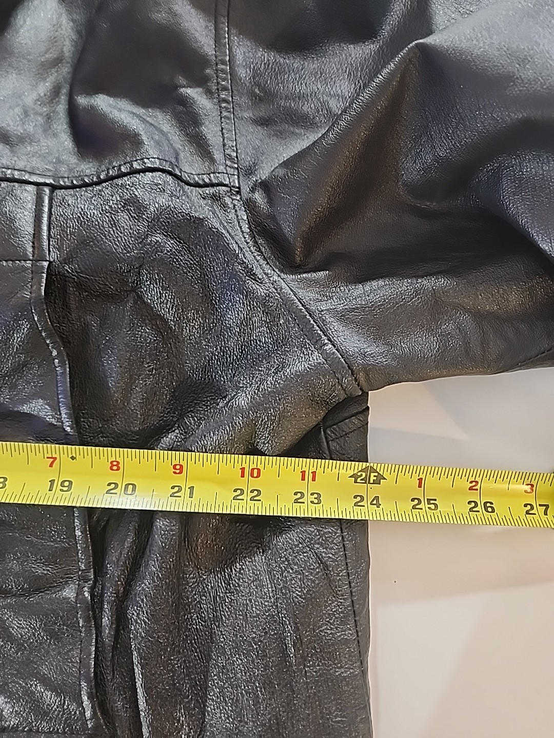 Men’s David Taylor Genuine Leather Jacket Size Large L Black Full Zip Coat