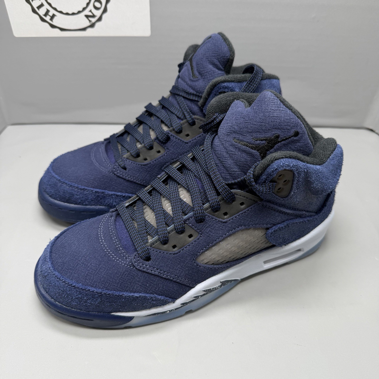 Air Jordan 5 Retro Midnight Navy Sneaker FN5452-400 Youth Sz 6Y Women 7.5 Bgrade