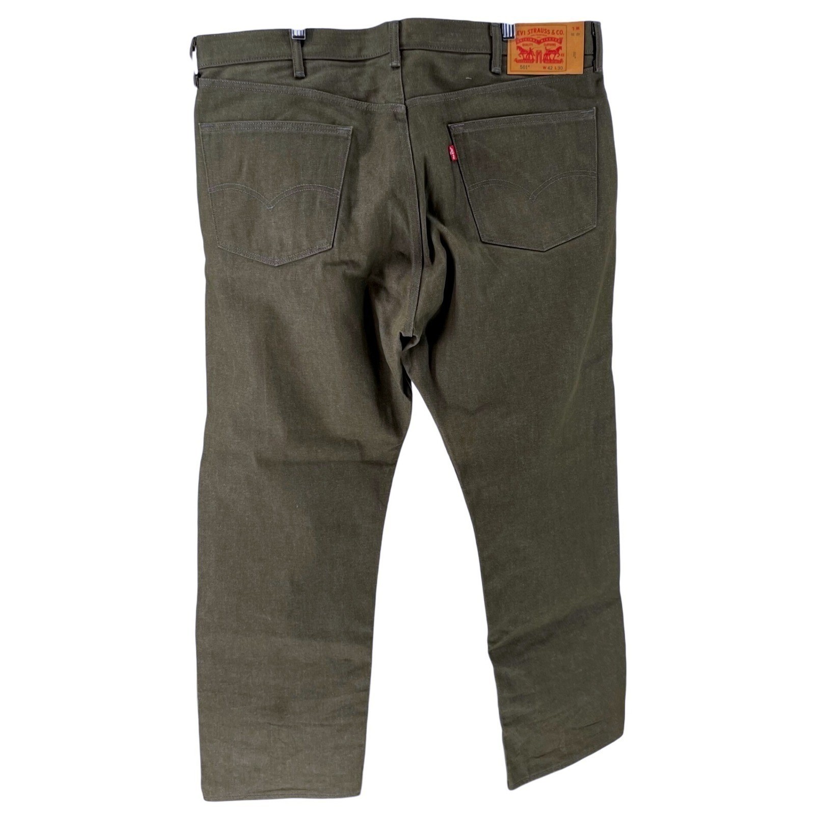 RARE Levi’s 501 White Oak Cone Moss Green Denim Jeans W42 L30 USA Selvedge